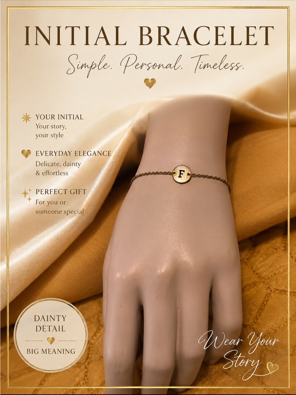Silver Initial Bracelet